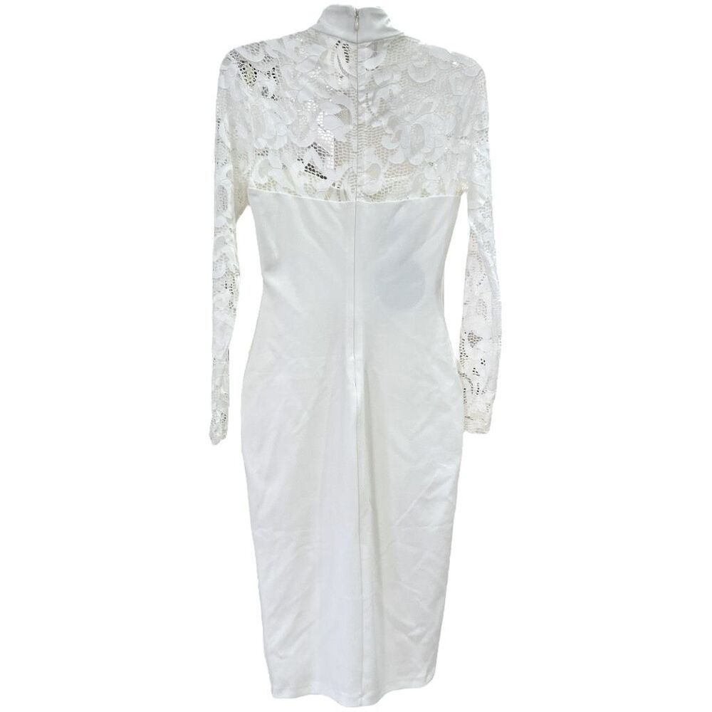 New! Nookie X Revolve Women's Lady Lace Long Sleeve Midi Dress White Large NWT - Picture 9 of 15